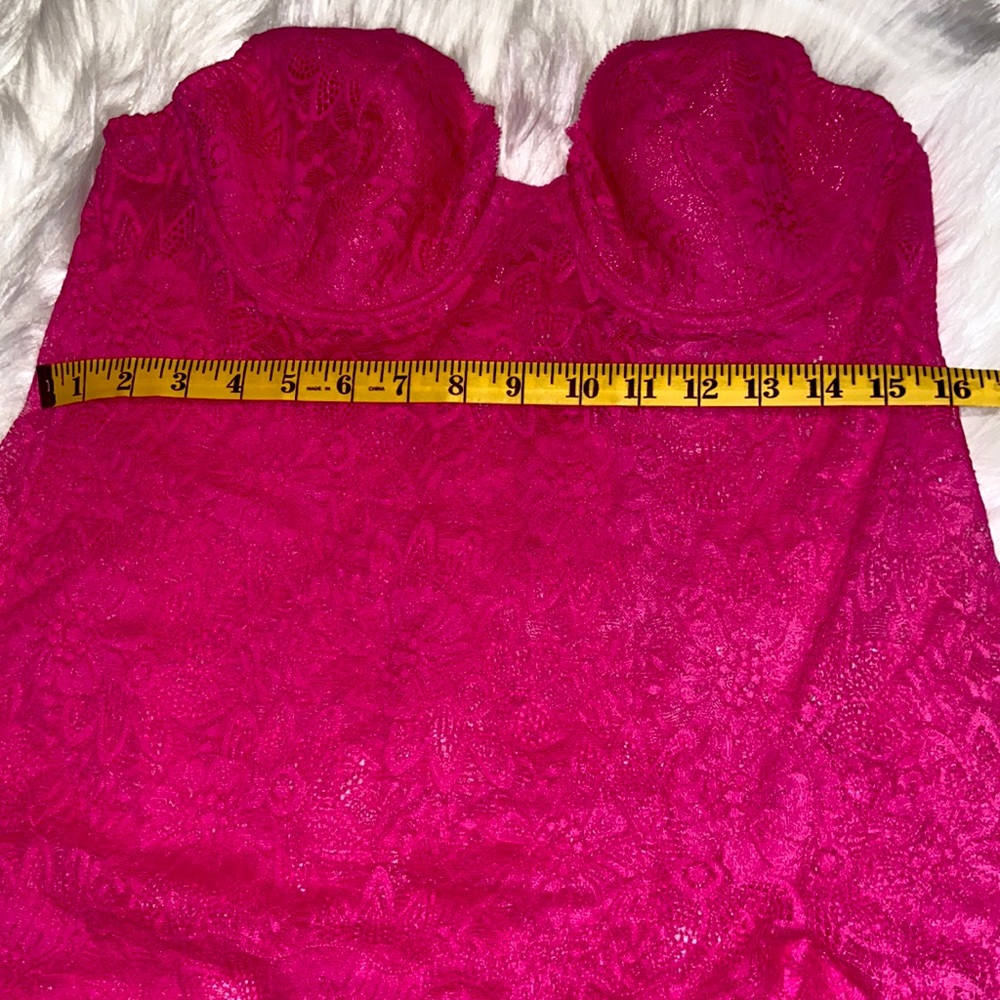 VS Victoria’s Secret pink slip floral size L large like new nighty night dress - Picture 8 of 9